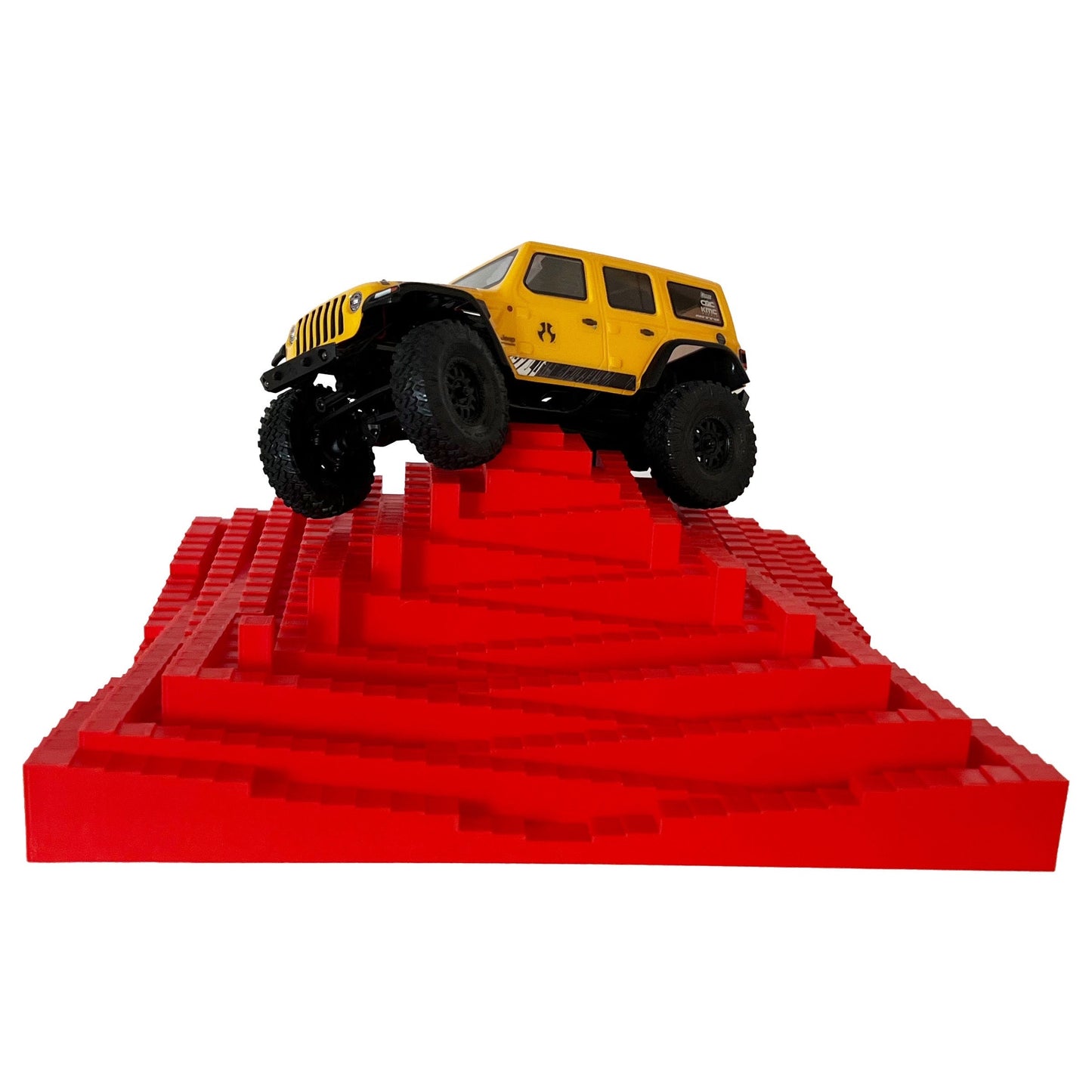 1/24th Crawler 1 Square Foot Adventure Plate - Temple Design - Coffee Table Fun - Crawler Scale - Ikea Shelf - Anti Slip Rubber Feet