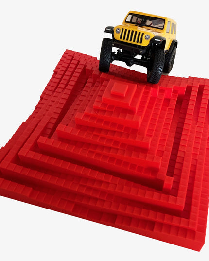 1/24th Crawler 1 Square Foot Adventure Plate - Temple Design - Coffee Table Fun - Crawler Scale - Ikea Shelf - Anti Slip Rubber Feet