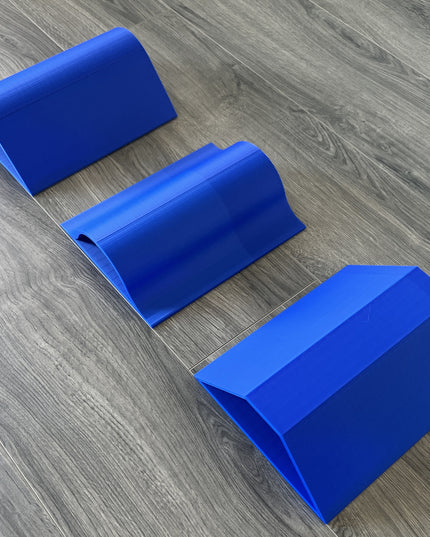 1/24th Monster Truck Ramp Set Includes 3 Jump/Roll Over Ramps - 200mm Works as Display Stand - Includes Anti Slip Rubber Feet - Great Gift!
