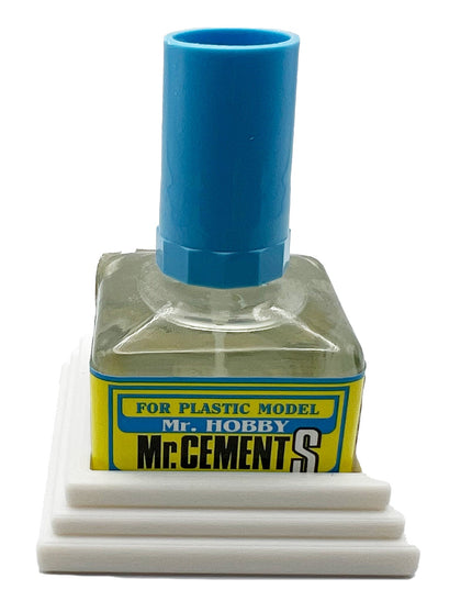 Anti-Tip 3D Printed Mr Hobby Cement Glue Weathering Bottle Holder with Rubber Feet