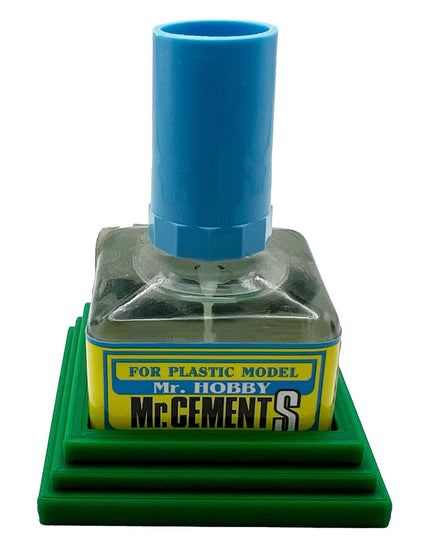 Anti-Tip 3D Printed Mr Hobby Cement Glue Weathering Bottle Holder with Rubber Feet
