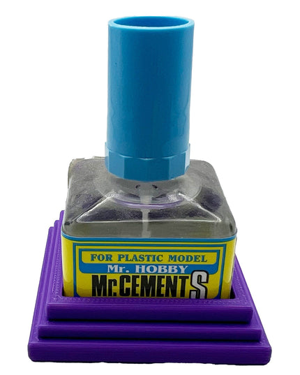 Anti-Tip 3D Printed Mr Hobby Cement Glue Weathering Bottle Holder with Rubber Feet