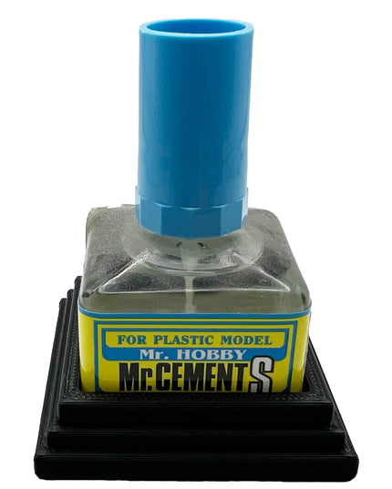 Anti-Tip 3D Printed Mr Hobby Cement Glue Weathering Bottle Holder with Rubber Feet