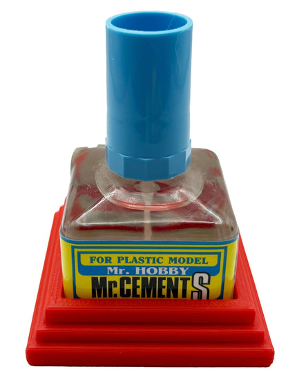 Anti-Tip 3D Printed Mr Hobby Cement Glue Weathering Bottle Holder with Rubber Feet
