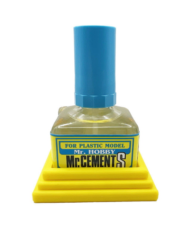 Anti-Tip 3D Printed Mr Hobby Cement Glue Weathering Bottle Holder with Rubber Feet