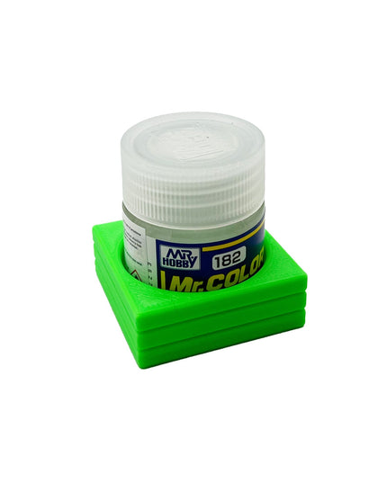 Mr Color 10ml & 18ml Paint Bottle Holder - Holds 1 Mr Color 10ml or 18ml Bottle with Anti-Slip Rubber Feet - 3D Printed
