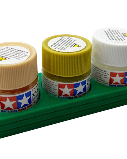 Tamiya 10ml Paint Bottle Holder - Holds 3 Tamiya 10ml Bottles with Anti-Slip Rubber Feet - 3d Printed