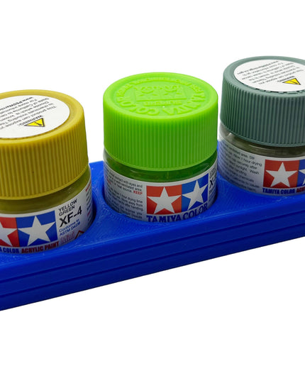 Tamiya 10ml Paint Bottle Holder - Holds 3 Tamiya 10ml Bottles with Anti-Slip Rubber Feet - 3d Printed