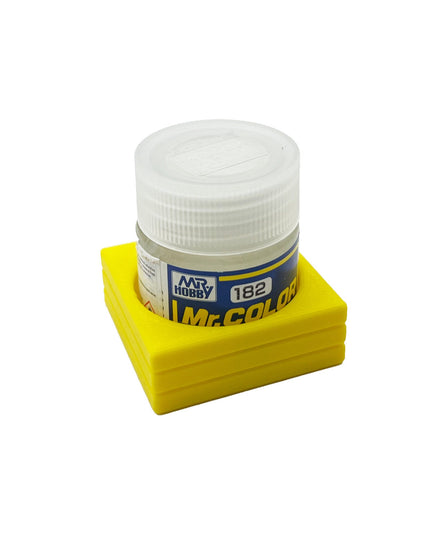 Mr Color 10ml & 18ml Paint Bottle Holder - Holds 1 Mr Color 10ml or 18ml Bottle with Anti-Slip Rubber Feet - 3D Printed