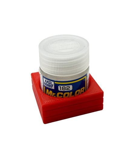 Mr Color 10ml & 18ml Paint Bottle Holder - Holds 1 Mr Color 10ml or 18ml Bottle with Anti-Slip Rubber Feet - 3D Printed