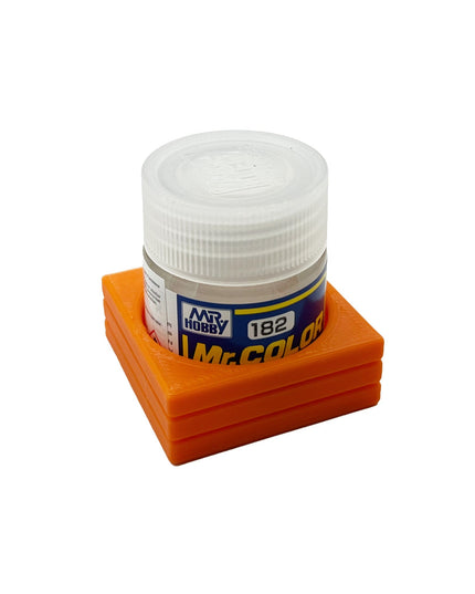Mr Color 10ml & 18ml Paint Bottle Holder - Holds 1 Mr Color 10ml or 18ml Bottle with Anti-Slip Rubber Feet - 3D Printed