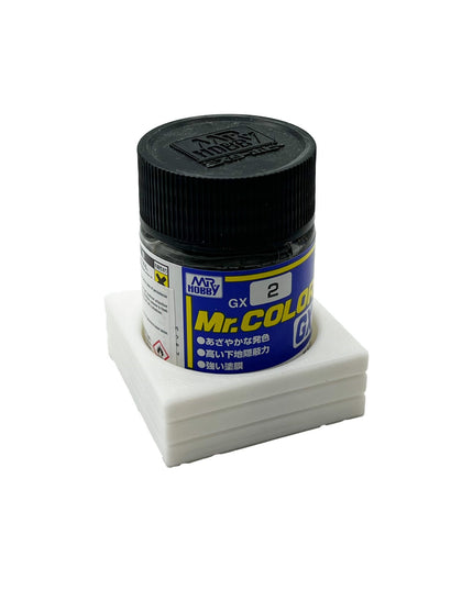 Mr Color 10ml & 18ml Paint Bottle Holder - Holds 1 Mr Color 10ml or 18ml Bottle with Anti-Slip Rubber Feet - 3D Printed