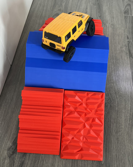 1/24th The Tunnel 4 Ramp Set - Bridge Set - Monster Truck - Crawler Scale - Display - Includes Anti Slip Rubber Feet - Expandable
