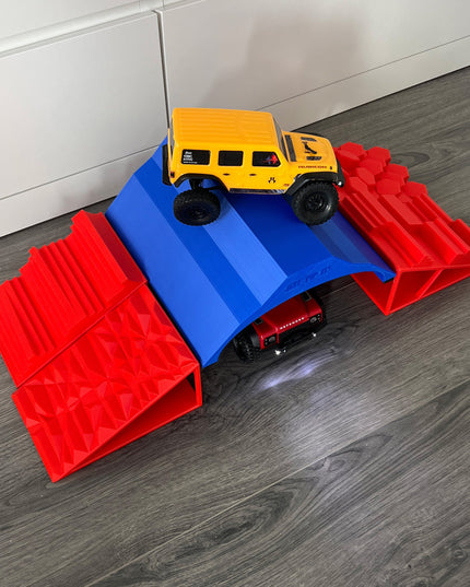 1/24th The Tunnel 4 Ramp Set - Bridge Set - Monster Truck - Crawler Scale - Display - Includes Anti Slip Rubber Feet - Expandable