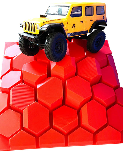 1/24th Crawler 1 Square Foot Adventure Plate - Hexed Design - Coffee Table Fun - Crawler Scale - Ikea Shelf - Anti Slip Rubber Feet