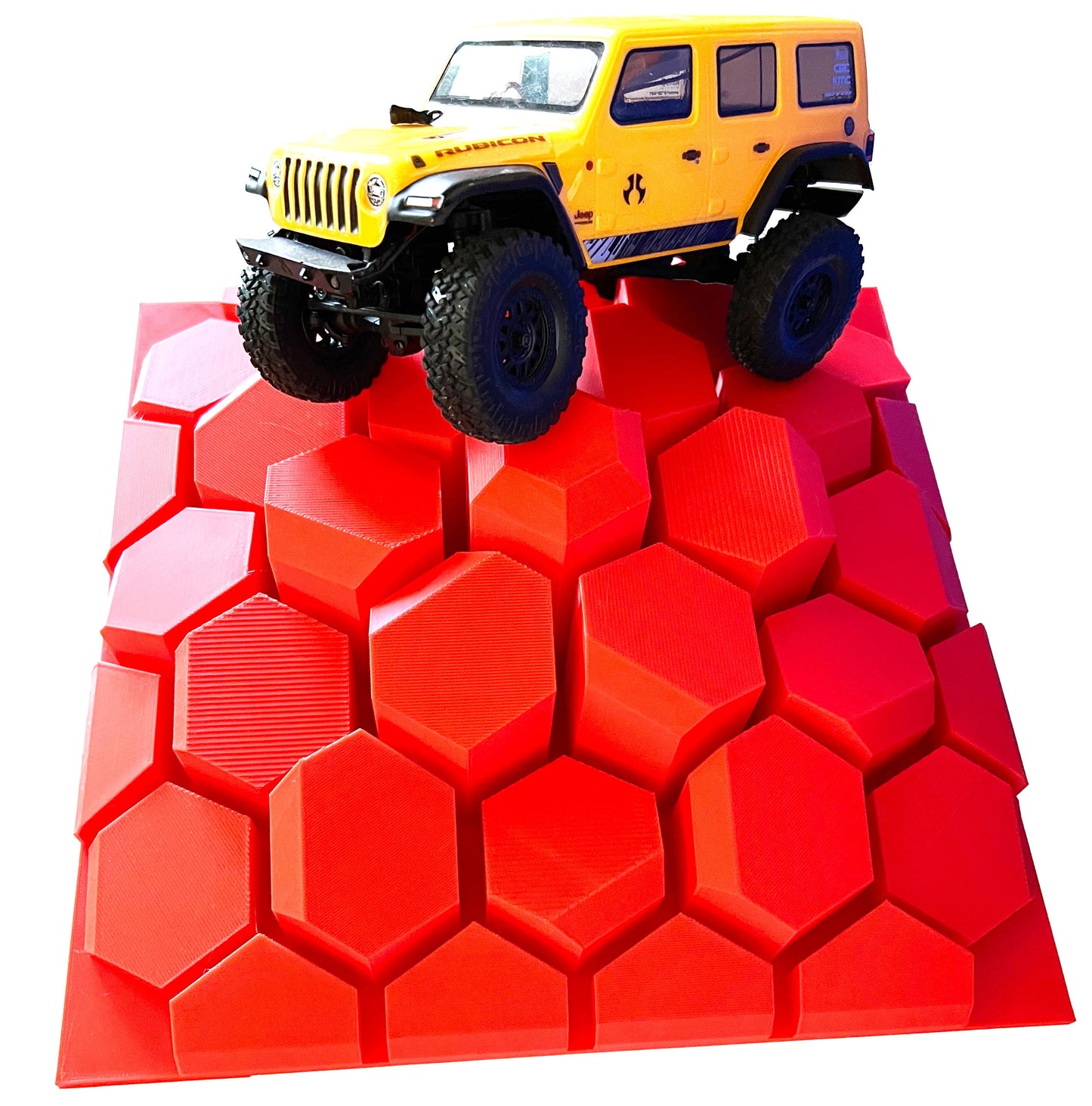 1/24th Crawler 1 Square Foot Adventure Plate - Hexed Design - Coffee Table Fun - Crawler Scale - Ikea Shelf - Anti Slip Rubber Feet