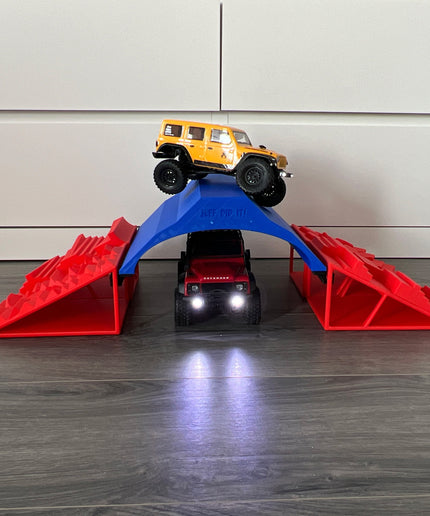 1/24th The Tunnel 4 Ramp Set - Bridge Set - Monster Truck - Crawler Scale - Display - Includes Anti Slip Rubber Feet - Expandable