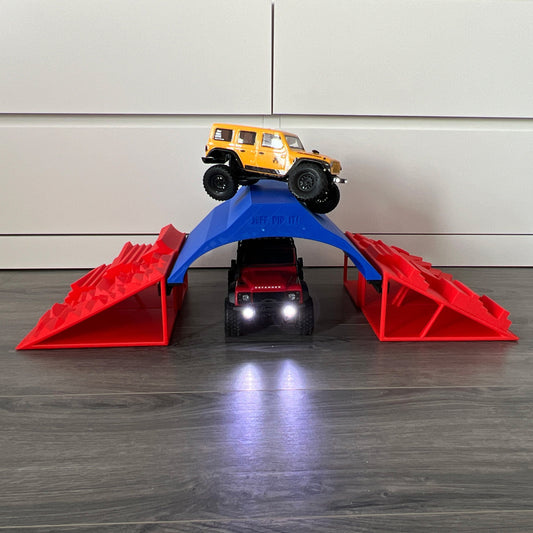 1/24th The Tunnel 4 Ramp Set - Bridge Set - Monster Truck - Crawler Scale - Display - Includes Anti Slip Rubber Feet - Expandable