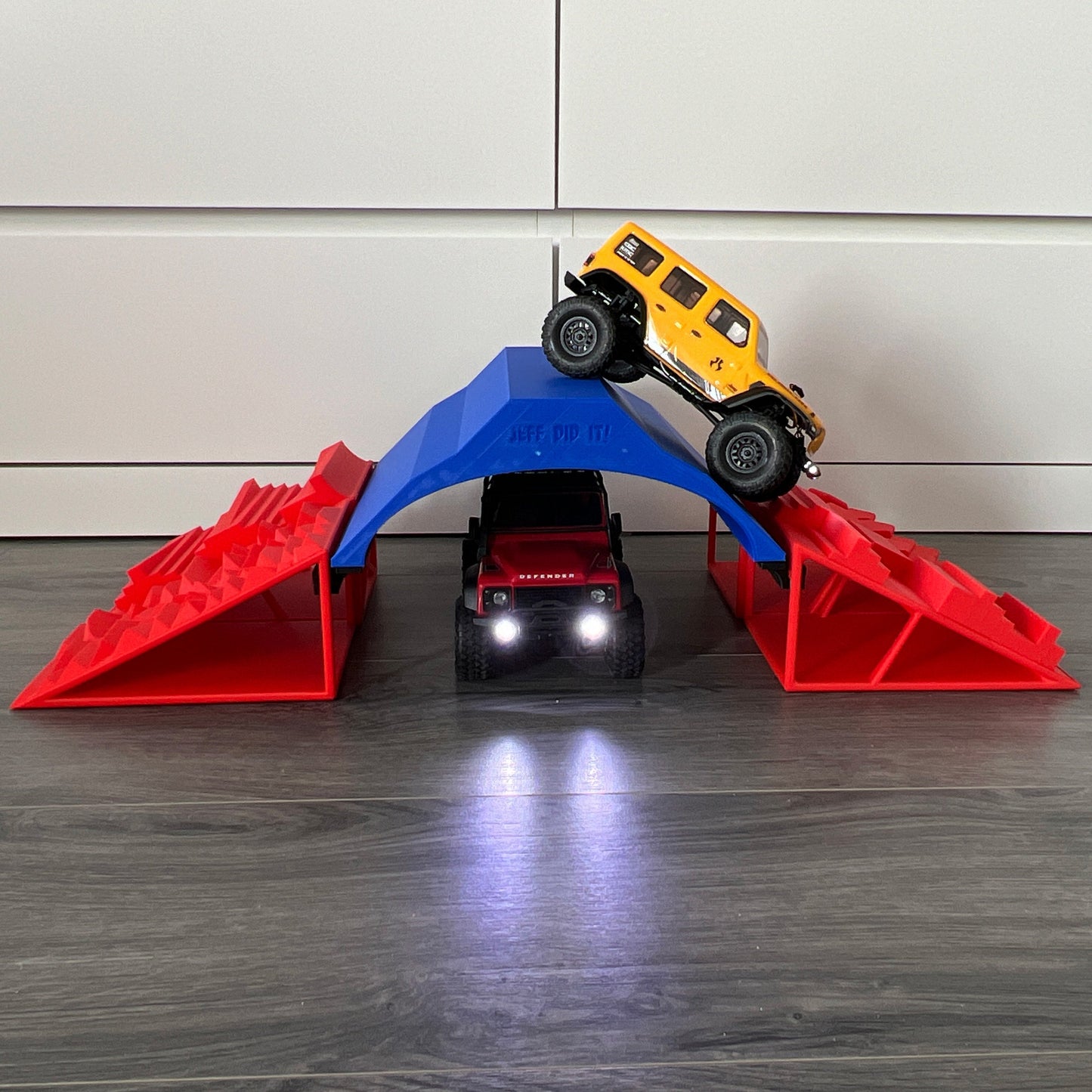 1/24th The Tunnel 4 Ramp Set - Bridge Set - Monster Truck - Crawler Scale - Display - Includes Anti Slip Rubber Feet - Expandable