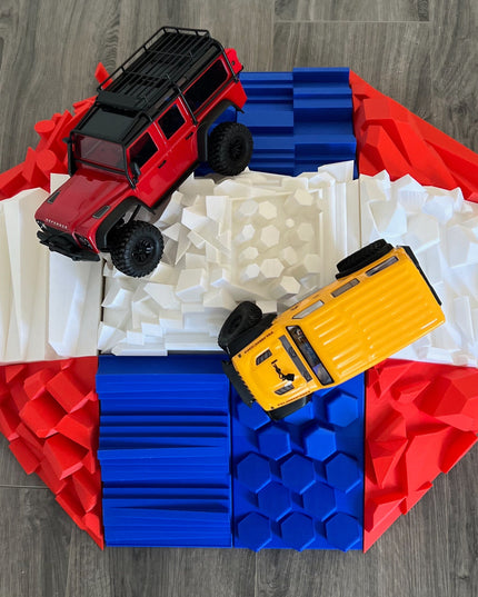 1/24th The Mount-Ton Ramp Set - Huge Set - Monster Truck - Crawler Scale - Display - Includes Anti Slip Rubber Feet - Expandable