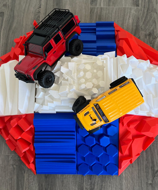 1/24th The Mount-Ton Ramp Set - Huge Set - Monster Truck - Crawler Scale - Display - Includes Anti Slip Rubber Feet - Expandable