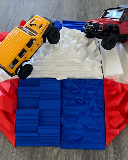 1/24th The Mount-Ton Ramp Set - Huge Set - Monster Truck - Crawler Scale - Display - Includes Anti Slip Rubber Feet - Expandable