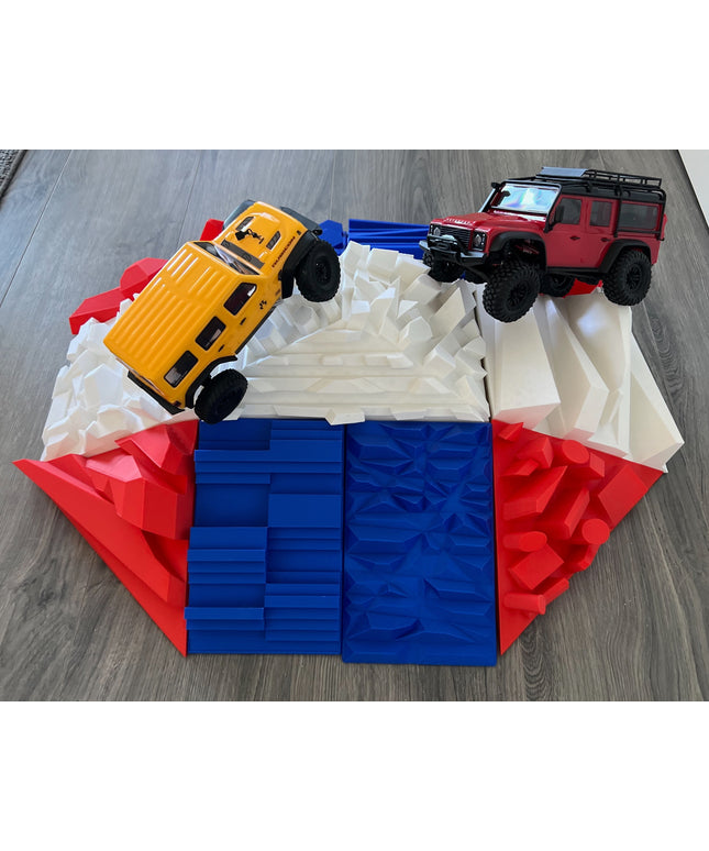 1/24th The Mount-Ton Ramp Set - Huge Set - Monster Truck - Crawler Scale - Display - Includes Anti Slip Rubber Feet - Expandable