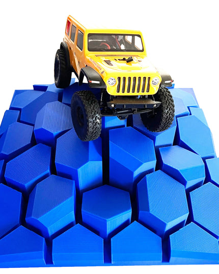 1/24th Crawler 1 Square Foot Adventure Plate - Hexed Design - Coffee Table Fun - Crawler Scale - Ikea Shelf - Anti Slip Rubber Feet