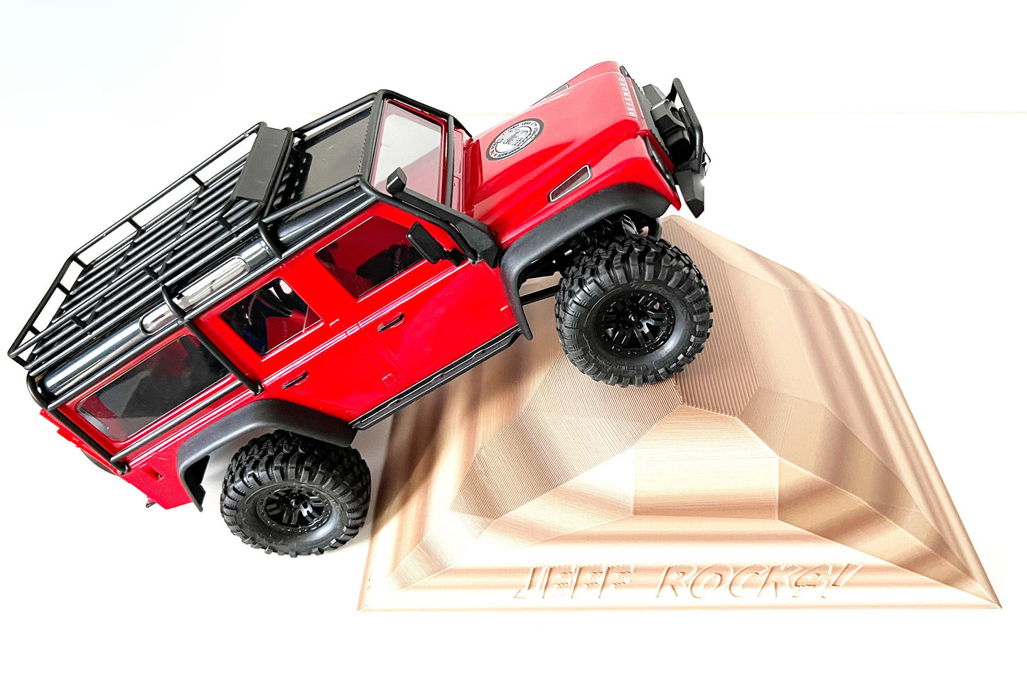 1/16- 1/18th Realistic Sedimentary Rock Display & Compatible w/Traxxas TQi Radio Holder - Crawler Scale - Base / DIY Style - Customizable