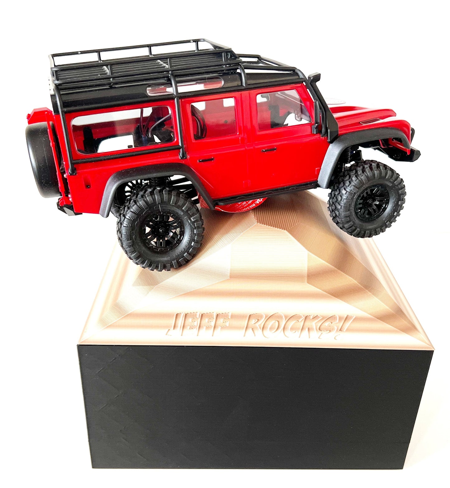 1/16- 1/18th Realistic Sedimentary Rock Display & Compatible w/Traxxas TQi Radio Holder - Crawler Scale - Base / DIY Style - Customizable