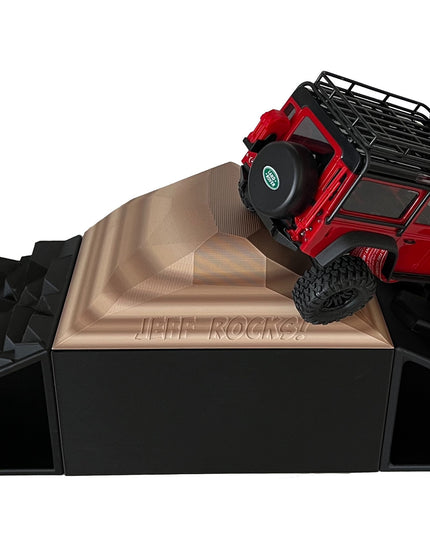 1/16- 1/18th Realistic Sedimentary Rock Display & Compatible w/Traxxas TQi Radio - Crawler - 2 Ramp Set / Base - Customizable