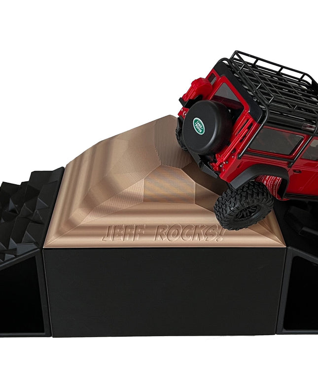 1/16- 1/18th Realistic Sedimentary Rock Display & Compatible w/Traxxas TQi Radio - Crawler - 2 Ramp Set / Base - Customizable
