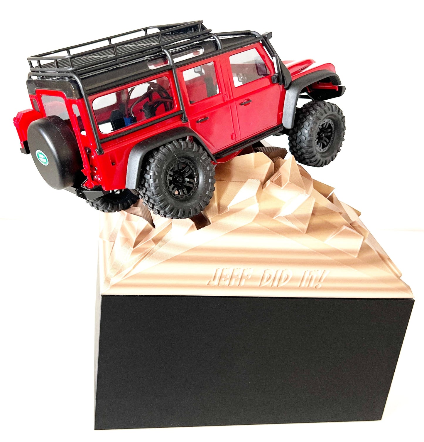 1/16- 1/18th Realistic Sedimentary Rock Display & Compatible w/Traxxas TQi Radio - Crawler - 2 Ramp Set / Base - Customizable