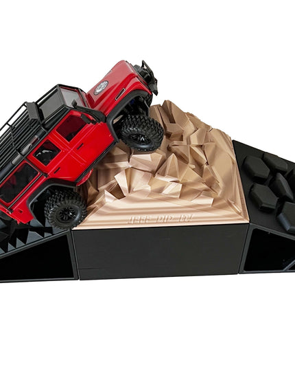 1/16- 1/18th Realistic Sedimentary Rock Display & Compatible w/Traxxas TQi Radio - Crawler - 2 Ramp Set / Back Scratcher - Customizable