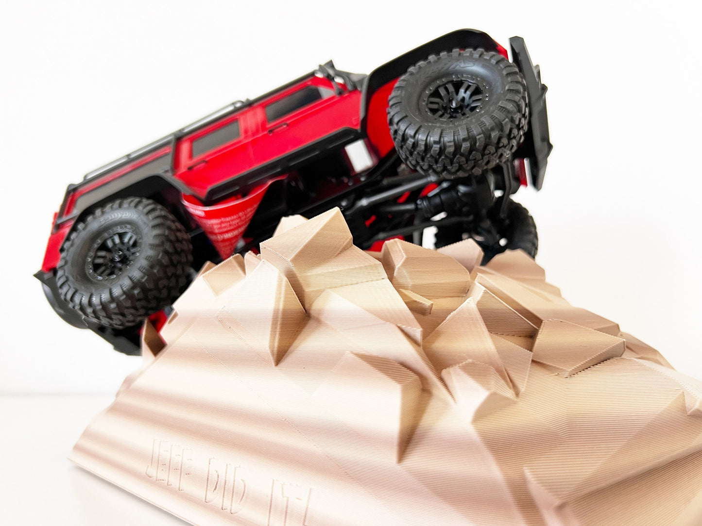 1/16- 1/18th Realistic Sedimentary Rock Display & Compatible w/Traxxas TQi Radio - Crawler - 2 Ramp Set / Back Scratcher - Customizable