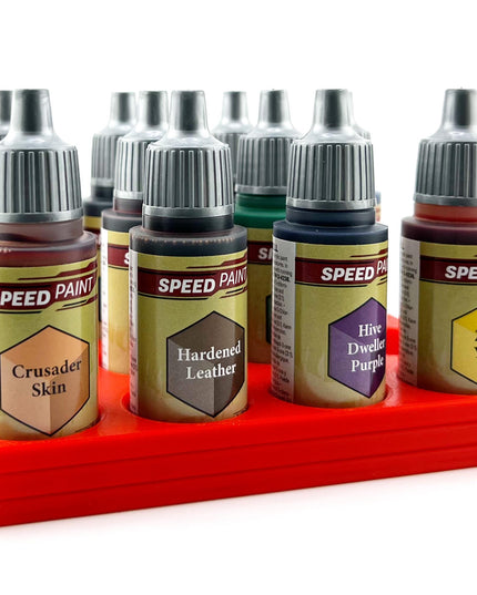 The Army Painter 17mm Paint Bottle Holder / Stand - Holds 12 The Army Painter 17mm Bottles with Anti-Slip Rubber Feet - 3D Printed