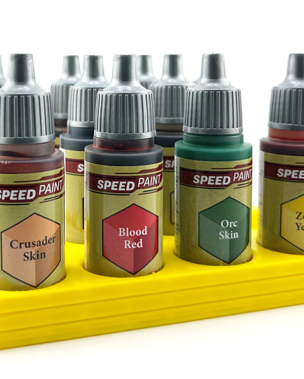 The Army Painter 17mm Paint Bottle Holder / Stand - Holds 12 The Army Painter 17mm Bottles with Anti-Slip Rubber Feet - 3D Printed