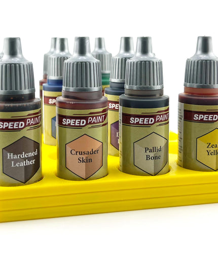 The Army Painter 17mm Paint Bottle Holder / Stand - Holds 16 The Army Painter 17mm Bottles with Anti-Slip Rubber Feet - 3D Printed