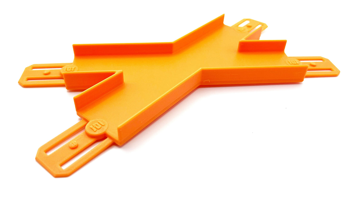 Jeff Did It! - Hot Wheels - 4 Way X Crossing Crisscross Crash - 3D Printed - Designed and Made in the USA