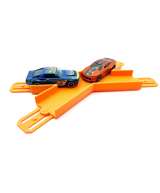 Jeff Did It! - Hot Wheels - 4 Way X Crossing Crisscross Crash - 3D Printed - Designed and Made in the USA