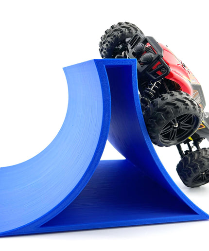 1/24th Monster Truck Stunt Ramp E - EXTREME AIR - Works as Display Stand - Includes 9 Anti-Slip Rubber Feet - Catch Big Air - You'll Flip