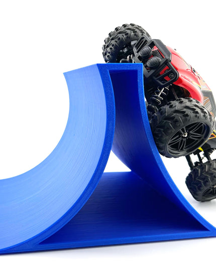 1/24th Monster Truck Stunt Ramp E - EXTREME AIR - Works as Display Stand - Includes 9 Anti-Slip Rubber Feet - Catch Big Air - You'll Flip