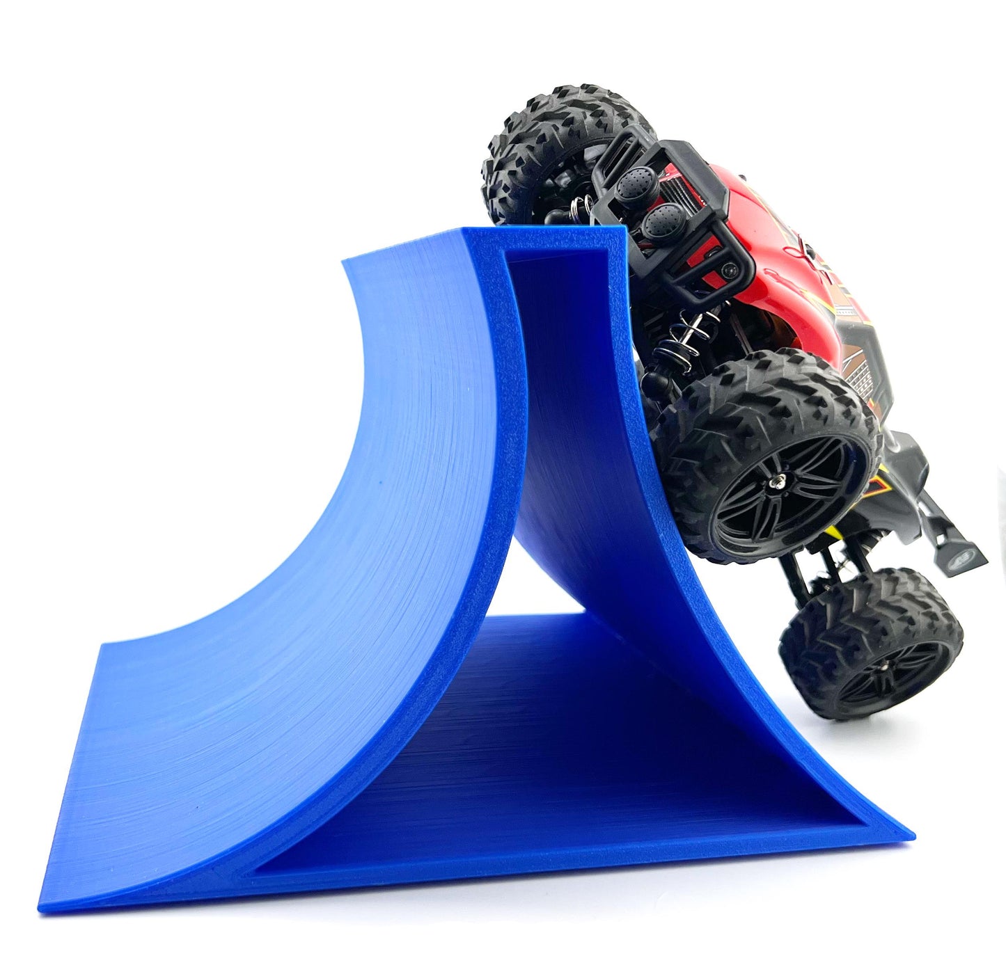 1/24th Monster Truck Stunt Ramp E - EXTREME AIR - Works as Display Stand - Includes 9 Anti-Slip Rubber Feet - Catch Big Air - You'll Flip