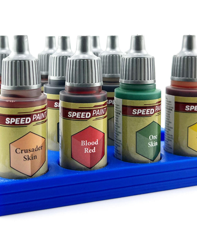 The Army Painter 17mm Paint Bottle Holder / Stand - Holds 12 The Army Painter 17mm Bottles with Anti-Slip Rubber Feet - 3D Printed