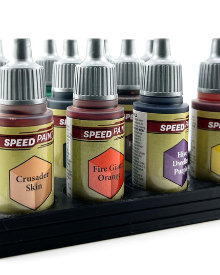 The Army Painter 17mm Paint Bottle Holder / Stand - Holds 12 The Army Painter 17mm Bottles with Anti-Slip Rubber Feet - 3D Printed