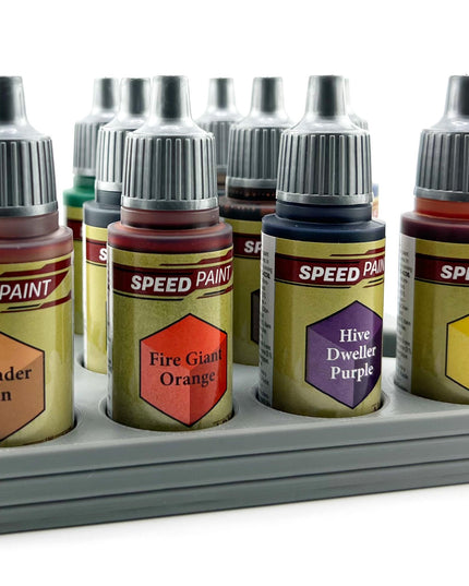 The Army Painter 17mm Paint Bottle Holder / Stand - Holds 12 The Army Painter 17mm Bottles with Anti-Slip Rubber Feet - 3D Printed