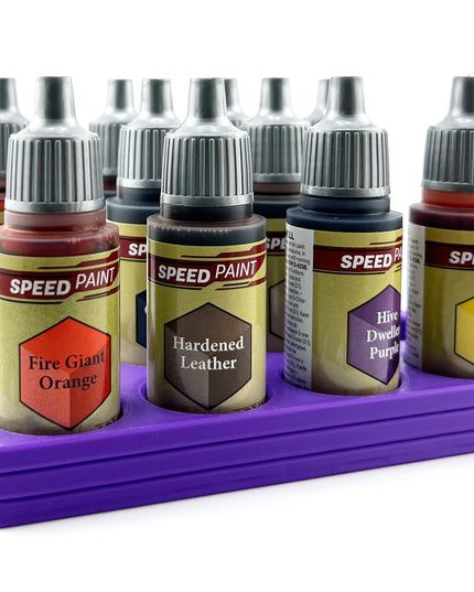 The Army Painter 17mm Paint Bottle Holder / Stand - Holds 12 The Army Painter 17mm Bottles with Anti-Slip Rubber Feet - 3D Printed