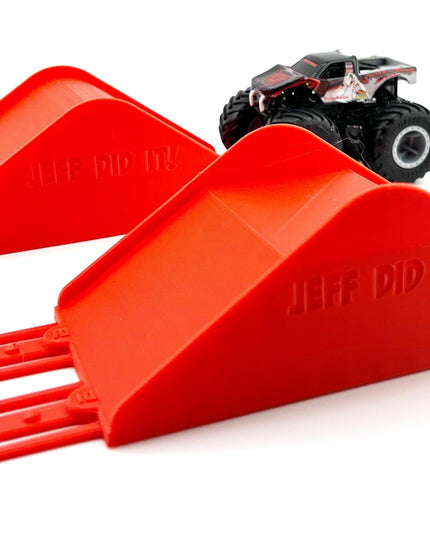 Jeff Did It! - Hot Wheels Monster Truck - 2 Lane Jump/Roll Over Set - 3D Printed - Designed and Made in the USA