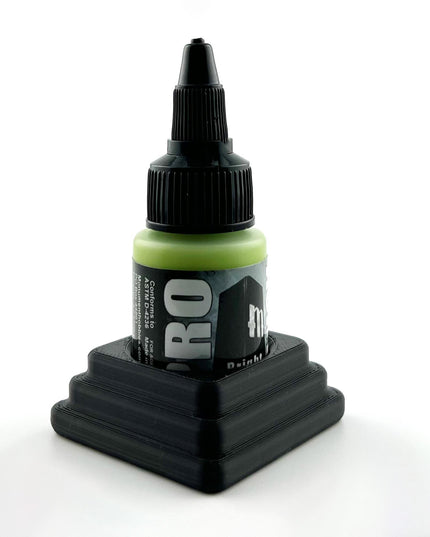 Monument Hobbies 22ml 30mm Paint Bottle Holder / Stand - Holds 1 Monument Hobbies 22ml 30mm  Bottle w/ Anti-Slip Rubber Feet - 3D Printed