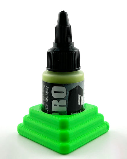 Monument Hobbies 22ml 30mm Paint Bottle Holder / Stand - Holds 1 Monument Hobbies 22ml 30mm  Bottle w/ Anti-Slip Rubber Feet - 3D Printed
